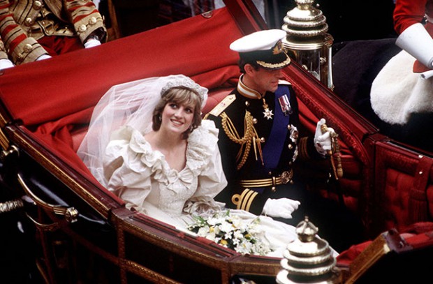 On the wedding day of Prince Charles and Princess Diana