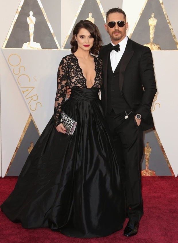 Tom Hardy and His Wife at event of Oscars