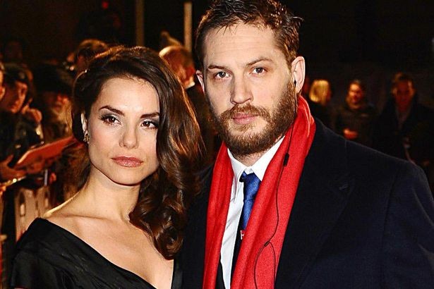 Tom Hardy and with Charlotte Riley at Legend premiere