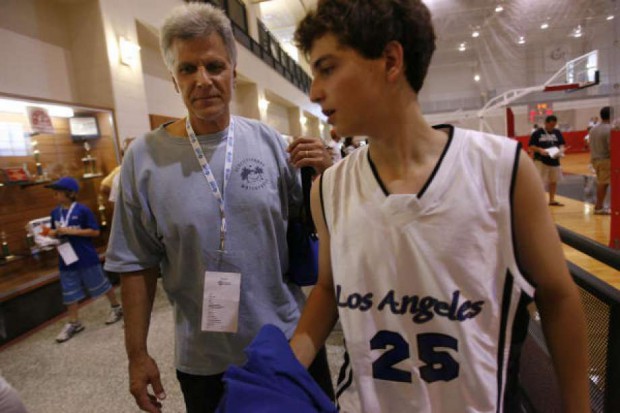 Mark with his son Justin Spitz