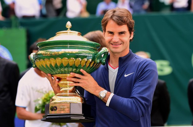 Federer with his seventh Gerry Weber Open title