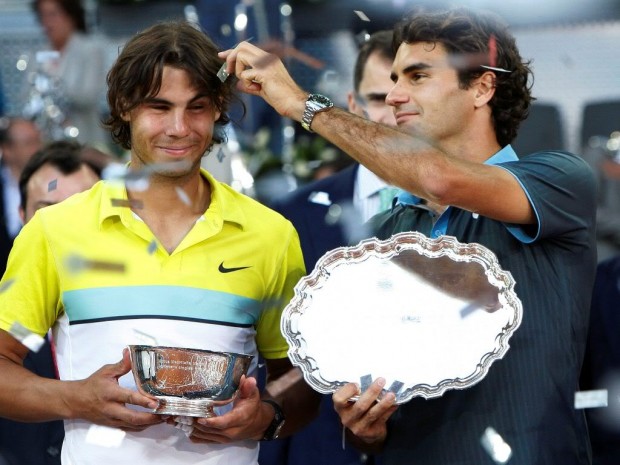 Roger Federer with Rafael Nadal