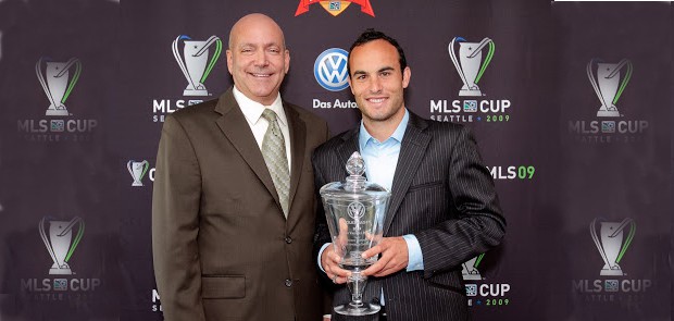 Landon Donovan with his MLS MVP Award