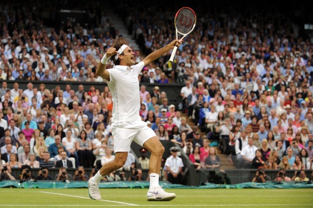Federer Winning Wimbledon