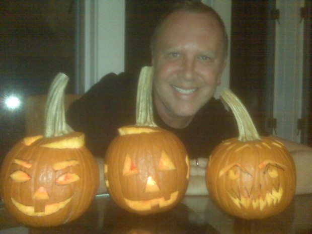 Michael Kors Posing with Some Pumpkins